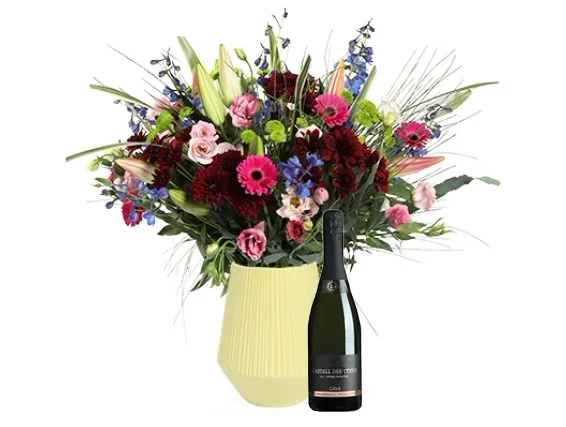 זר פרחים 'היער הקסום' וקאווה