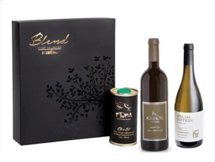 מארז יינות כישור SAVANT ושרדונה אדיר בשילוב שמן זית