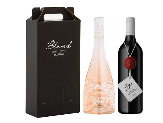 מארז יין זוגי:  יער יתיר אדום ויין רוזה 'לה וי אן רוז'