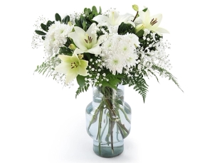 זר פרחים 'מאיה' בגווני לבן -ZER4U קולקציית פסח