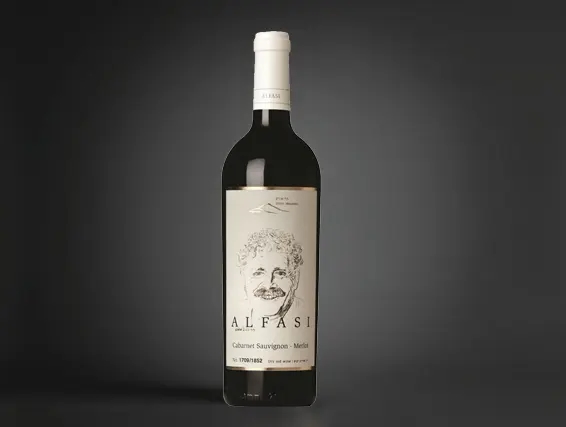 בקבוק יין אדום אלפסי יקב הר אודם