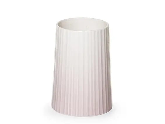 אגרטל קרמיקה לבן ורוד