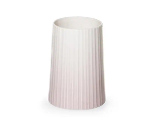 אגרטל קרמיקה לבן ורוד