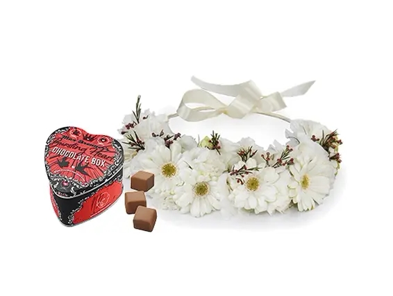 זר לראש חופשי ושוקולד מקס ברנר