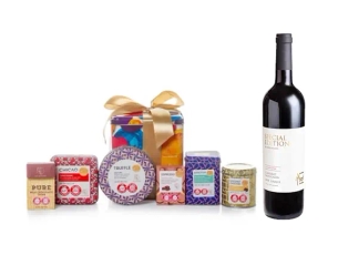 מארז שוקולד משבט המאיה בשילוב בקבוק יין קברנה סוביניון אדיר