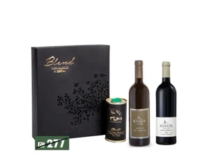 מארז יינות כישור אדום וכישור SAVANT בשילוב שמן זית